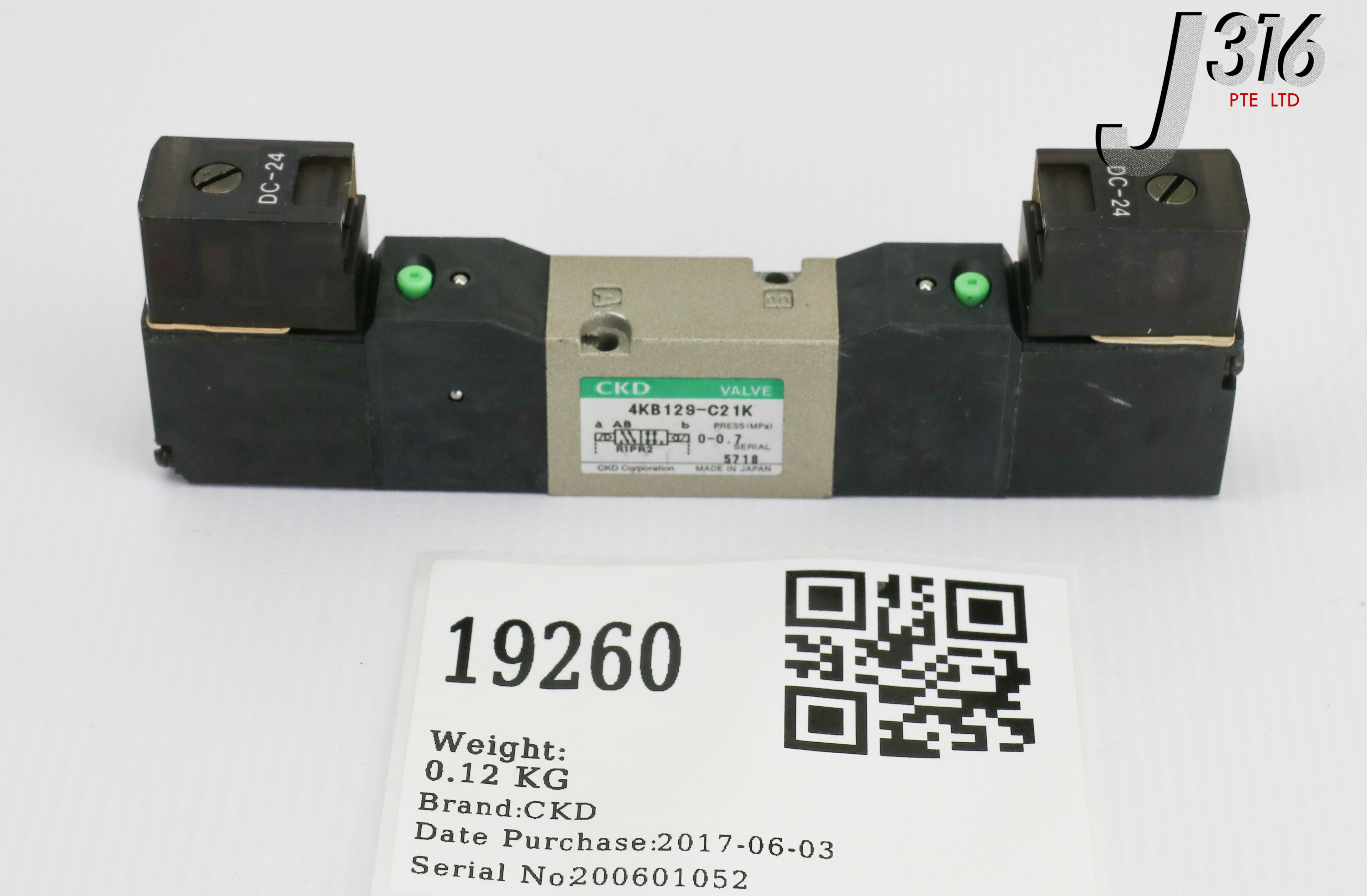 19260 CKD SOLENOID VALVE 4KB129-C21K | eBay UK